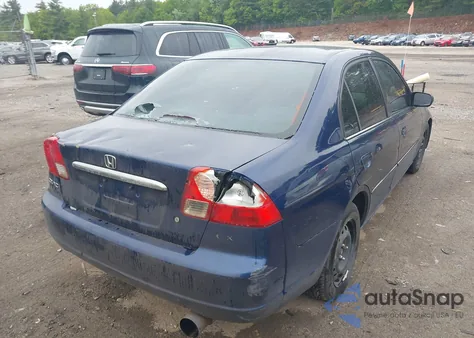 2001 Honda Civic Ex из США, поврежденный, VIN JHMES26781S004964